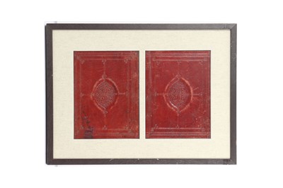 Lot 268 - THREE BLIND-TOOLED MOROCCO BINDINGS AND THEIR DETACHED FLAPS