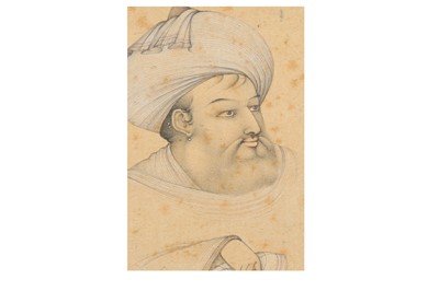 Lot 686 - A TINTED SKETCH OF AN OTTOMAN AMBASSADOR