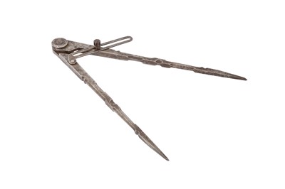 Lot 306 - A LARGE OTTOMAN STEEL COMPASS FOR MARINE NAVIGATION