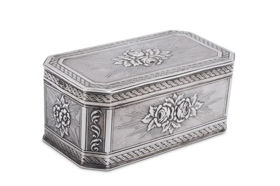Lot 25 - An early 20th century German sterling silver snuff box, Kesselstadt by Karl Kurz, import marks for Chester 1908 by Montague Friedlander