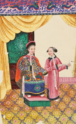 Lot 414 - EIGHT CHINESE PITH PAPER PAINTINGS.