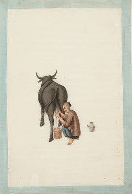 Lot 418 - EIGHT CHINESE PITH PAPER PAINTINGS.