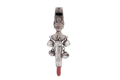 Lot 18 - A George II / III silver baby’s rattle, London circa 1760 by Matthew Ferris (reg. 21st Sep 1759)