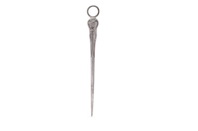 Lot 382 - A Victorian sterling silver meat skewer, London possibly 1849 by George Adams of Chawner and Co