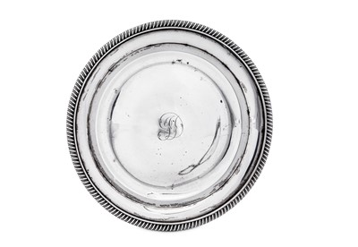 Lot 540 - A George III sterling silver wine funnel stand, London 1804 by John Emes (this mark reg. 10th Jan 1798)