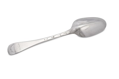 Lot 346 - A George I Britannia standard silver tablespoon, London 1723 by Paul Hanet (reg. 7th March 1716)