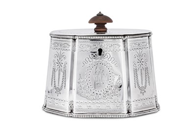 Lot 453 - A Victorian sterling silver tea caddy, London 1881 by Holland, Son & Slater