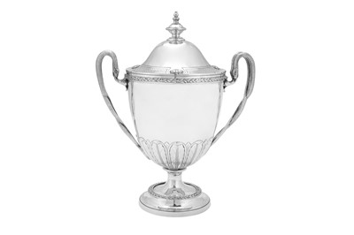Lot 515 - A George III sterling silver cup and cover, London 1803 by William Holmes (reg. 21st March 1792, died circa 1805)