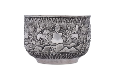 Lot 186 - A late 19th century Anglo – Indian unmarked silver bowl, Lucknow circa 1890