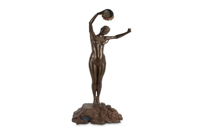 Lot 161 - ARTHUR WAAGEN (GERMAN, 1833-1898): A LARGE METAMORPHIC FIGURE OF AN  EXOTIC DANCER