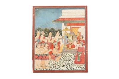 Lot 24 - A DURBAR AT THE COURT OF LORD RAMA AND SITA