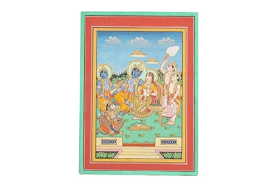 Lot 27 - ENTHRONED RAMA AND SITA