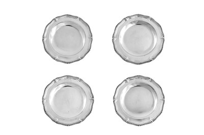 Lot 501 - Duke of Beaufort – A set of four early George III sterling silver second course dishes, London 1760 by William Cripps