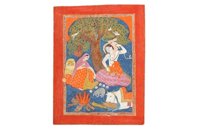 Lot 33 - THE HINDU GOD SHIVA AND HIS FAMILY