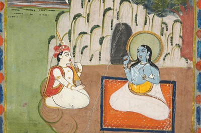 Lot 38 - A SHAIVITE SADHU VISITED BY A VEENA PLAYER