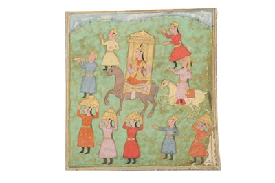 Lot 48 - FOUR LOOSE ILLUSTRATED MANUSCRIPT FOLIOS