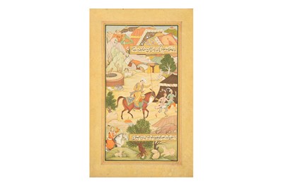 Lot 49 - A MISCELLANEOUS GROUP OF FIFTEEN INDO-PERSIAN, MUGHAL AND SAFAVID-REVIVAL LOOSE FOLIOS AND PAINTINGS