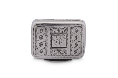 Lot 8 - A George III sterling silver small vinaigrette, Birmingham 1812 by William Pugh