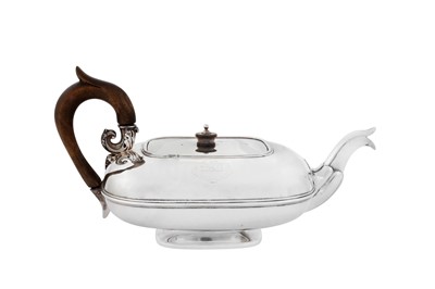 Lot 111 - A mid- 19th century Dutch silver bachelor teapot, Amsterdam 1842 by Theodorous Gerardus Bentveld (1782-1853)