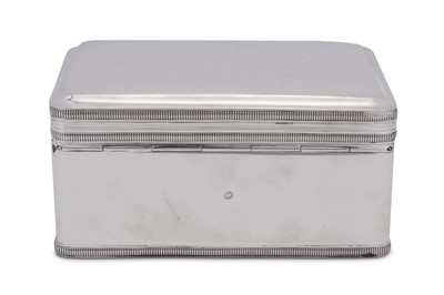 Lot 109 - A mid-19th century Dutch 833 standard silver biscuit box, Amsterdam 1852 by Andries Roelofs (active 1841-62)