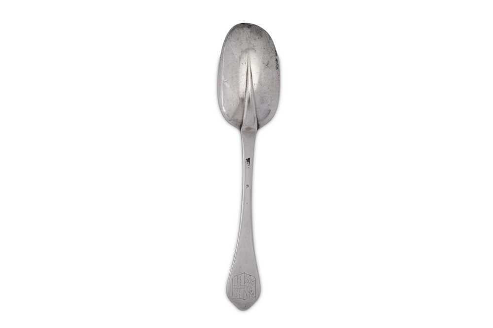 Lot 341 - A Queen Anne Britannia standard silver tablespoon, London circa 1705 by Isaac Davenport (reg. April 1697)