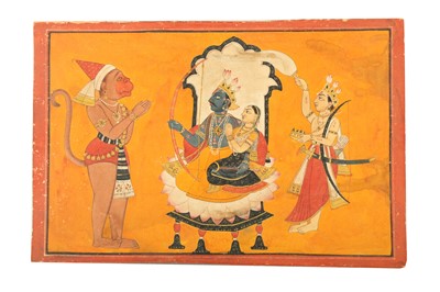 Lot 25a - SHRI RAMA AND SITA ON A THRONE