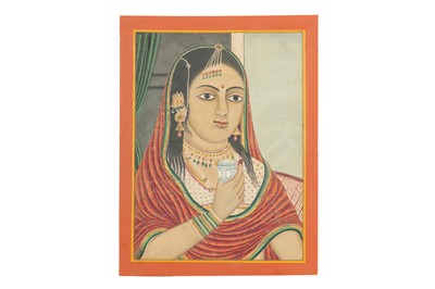Lot 54 - FOUR PAINTINGS OF COURTLY LADIES