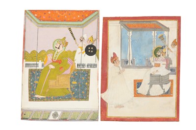 Lot 60 - TWO SEATED PORTRAITS OF MAHARAJAS OF MARWAR (JODHPUR)