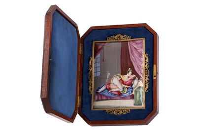 Lot 1001 - EROTIC ENAMEL PLAQUE