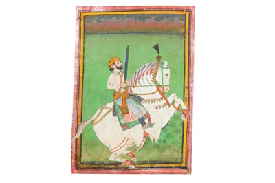 Lot 75 - TEN EQUESTRIAN PORTRAITS OF INDIAN RULERS