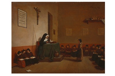 Lot 81 - FRANCOIS BONVIN (FRENCH 1817-1887)