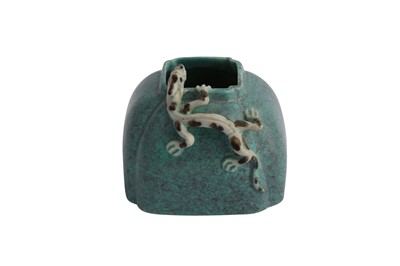 Lot 6 - A CHINESE ROBIN'S EGG-GLAZED BRUSH WASHER.