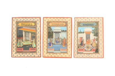 Lot 101 - THREE ILLUSTRATIONS TO RAGAMALA SERIES