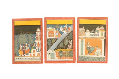Lot 102 - THREE ILLUSTRATIONS TO RAGAMALA SERIES