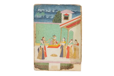 Lot 116 - AN ILLUSTRATION TO A HINDOLA RAGA SERIES