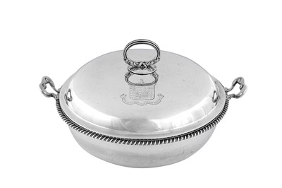 Lot 502 - A George III sterling silver breakfast or entrée dish, London 1813 by William Stroud (reg. 7th July 1788)