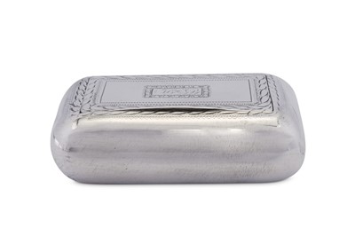 Lot 55 - A George III sterling silver snuff box, London 1803 by Jospeh Ash I