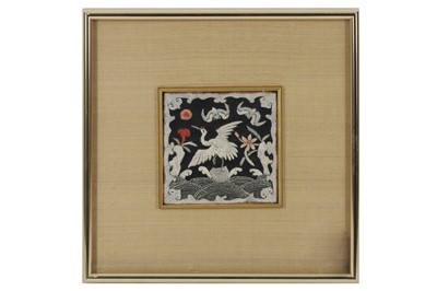 Lot 328 - A CHINESE SQUARE RANK BADGE, 19TH CENTURY