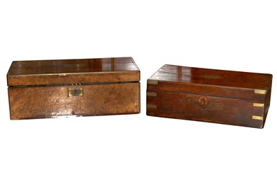Lot 347 - A VICTORIAN BURR WALNUT RECTANGULAR WRITING SLOPE