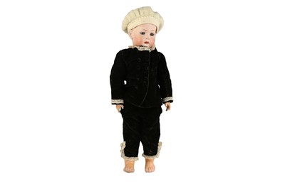 Lot 129 - DOLLS: A GERMAN BRUNO SCHMIDT 'TOMMY TUCKER DOLL, CIRCA 1912