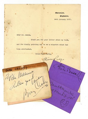Lot 1033 - Autograph Collection.- Incl Bing Crosby