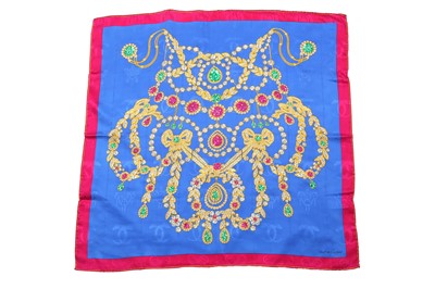 Lot 77 - Must de Cartier 'Jewelled' Silk Scarf