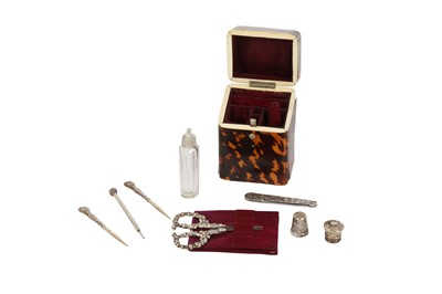 Lot 341 - A TORTOISESHELL ETUI NECESSAIRE, 19TH CENTURY