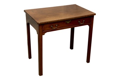 Lot 18 - A GEORGE III MAHOGANY SIDE TABLE