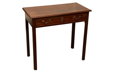 Lot 19 - A GEORGE III MAHOGANY SIDE TABLE