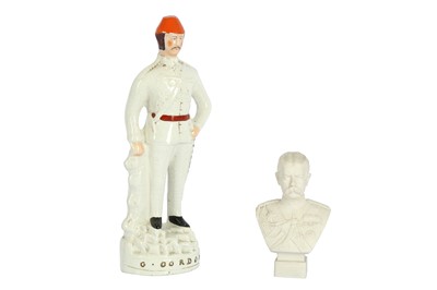 Lot 10 - A STAFFORDSHIRE POTTERY FIGURE OF G GORDON