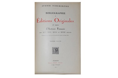 Lot 1502 - Bibliography. FVrench Literature.