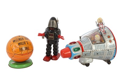 Lot 147 - A CAPSULE 7 TIN PLATE SPACE CAPSULE BY MASUDAYA, CIRCA 1965
