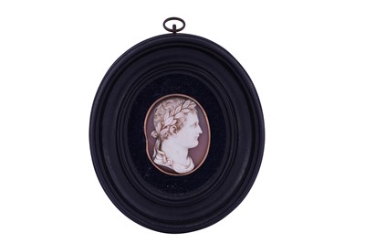 Lot 36 - An early 19th century Italian carved sardonyx cameo of Napoleon, Rome circa 1810 by Niccolò Morelli (1771-1830)
