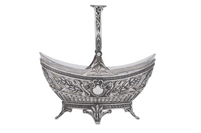 Lot 93 - An early 20th century German 800 standard silver basket, Schwäbisch Gmund circa 1910 by Gebrüder Kühne (active 1900-40)